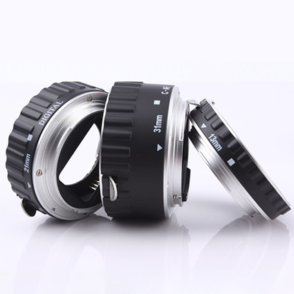 3 kpl 21mm 31mm 13mm makro-objektiivirengassovitin Canon EOS DSLR-kameroihin Hopea