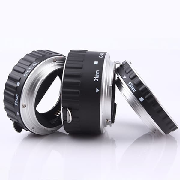 3 Pak 21mm 31mm 13mm Makro Linse Ring Adapter til Canon EOS DSLR-kameraer Silver Silver