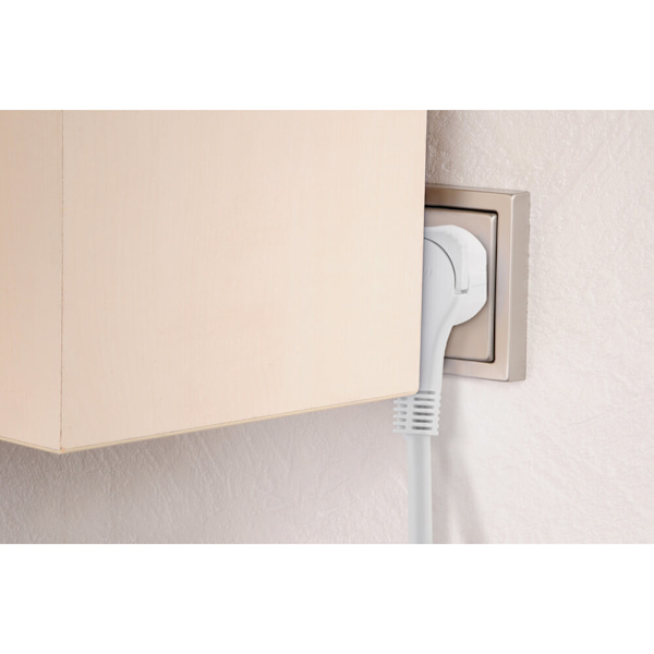 Forlængerledning  Mini Fladt Stik 5.0m Hvid