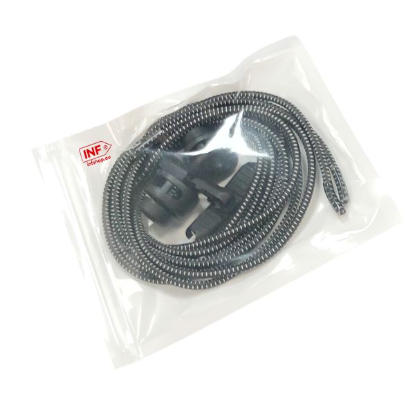 Bindningsfri elastiske snørebånd 110 cm 1 par Black Black