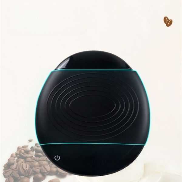 Mini Coffee Scale with Timer USB-C Rechargeable 0.1g Precision Espresso & Auto Modes 2kg Capacity Portable Black