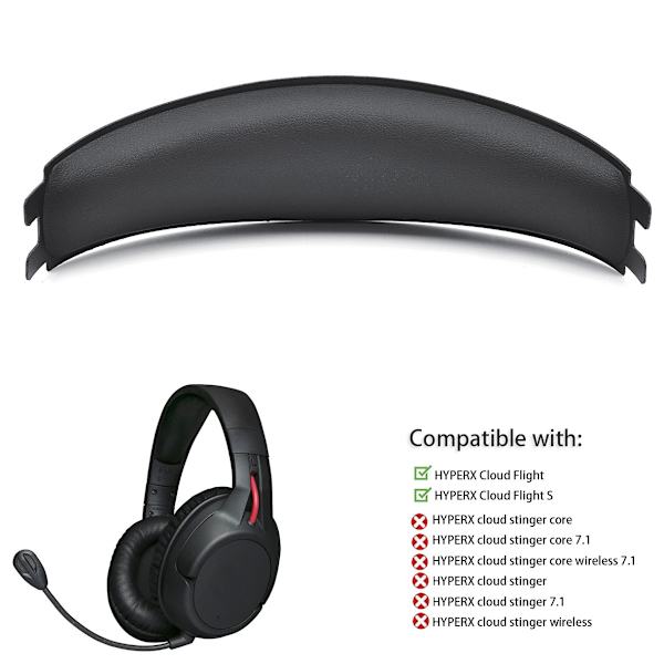 Udskiftnings hovedbøjle pude til HyperX Cloud Flight/Flight S - Premium Memory Foam Komfort