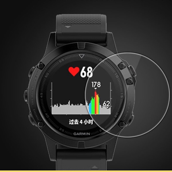 Skärmskydd i härdat glas för Smartwatch (2-pack) Garmin Fenix 5