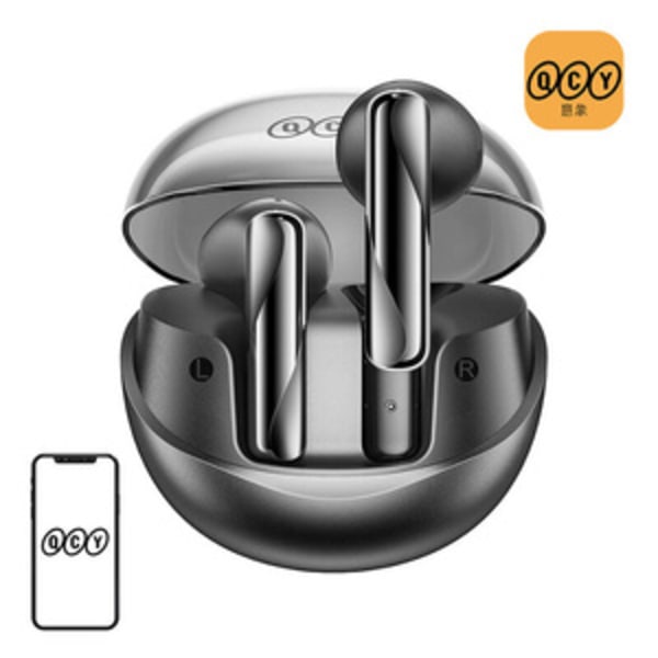 TWS QCY AilyBuds Clear T32 hovedtelefoner (sort)