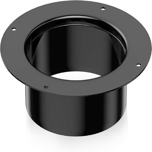 Slangeforbinder 150mm lige flange i ABS til centralventilation, emhætte og støjsvage ventilatorer, tæt forsegling og lav støj