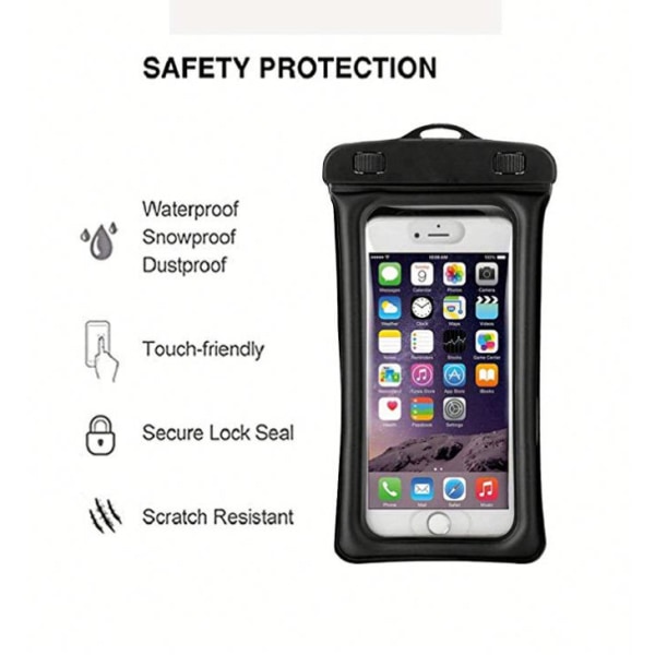 INF Flydende vandtæt mobiltaske Universal Sort  2-pack