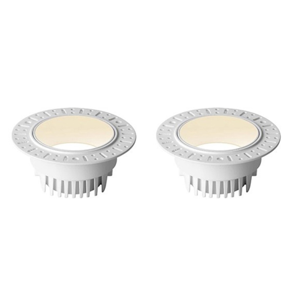 2-pack 10W LED infällda downlights, 4000K, 75mm utskärning, antireflex