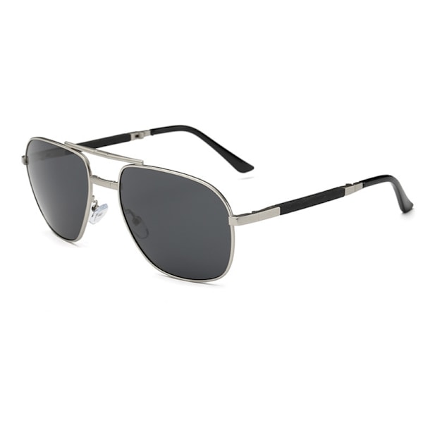 Foldbare polariserede solbriller - A345 stel linse Silver + Black Silver + Black