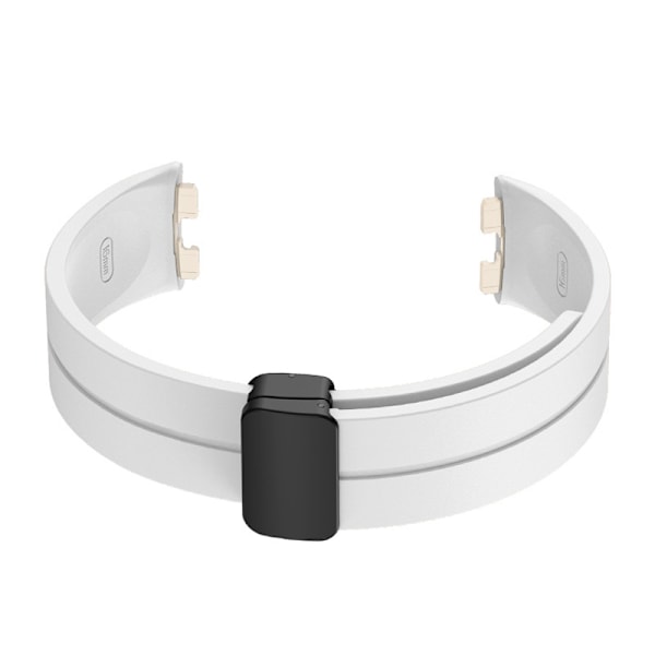 Silikonarmband för Huawei Band 8/9 - Vit - Vikbart spänne