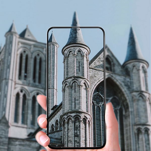 Näytönsuoja iPhone 11, musta reunus