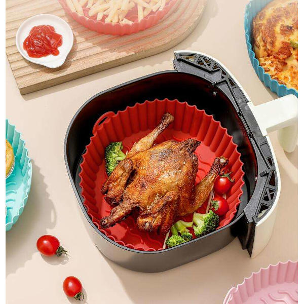 Silikoneskål til Air Fryer Sort 19 cm