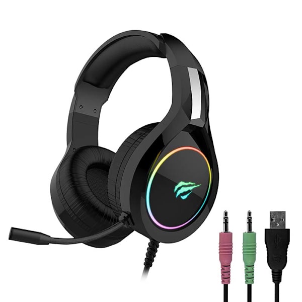 Spelhörlurar Havit GAMENOTE H2232D RGB USB+3.5mm