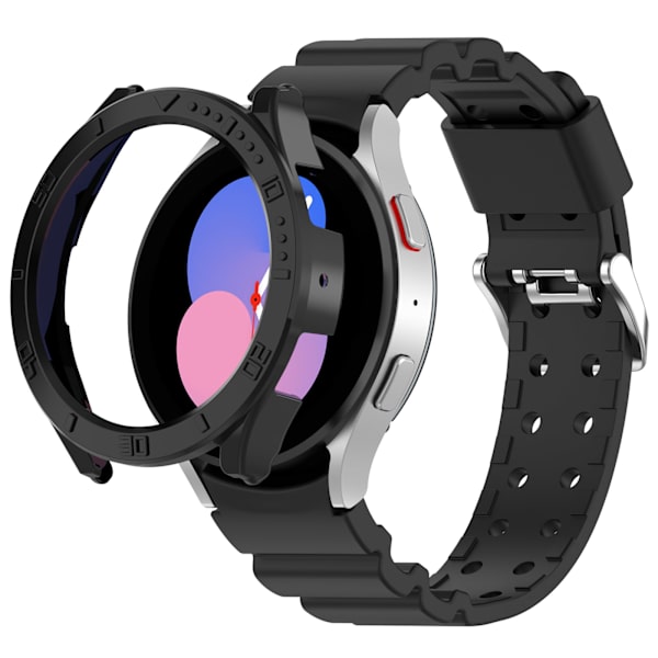 Silikon armband Samsung Galaxy watch5/watch4 (40 mm) Svart