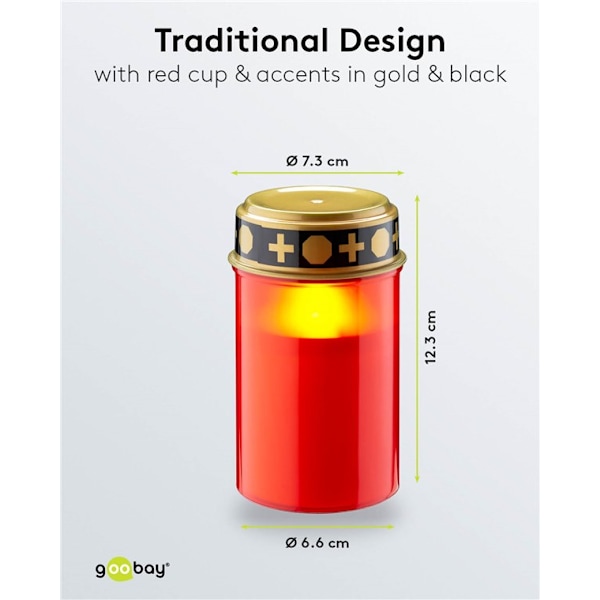 LED gravljus med timer, rött