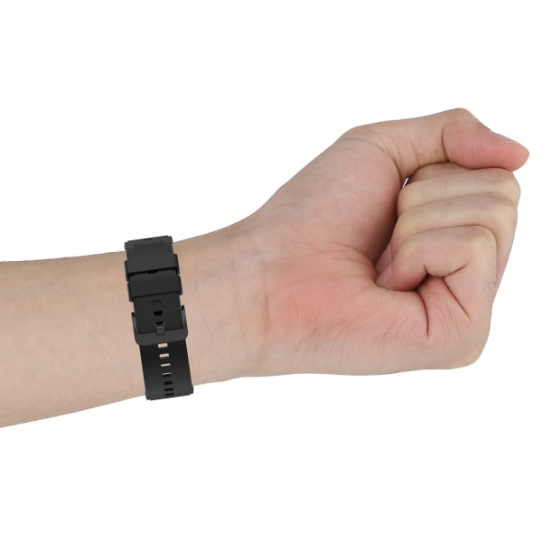 Klockarmband 20 mm Garmin/Huawei/Samsung Galaxy Watch Svart Svart