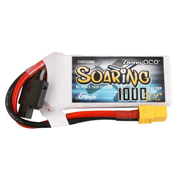 Batteri Gens Ace G-Tech Soaring 1000mAh 7,4V 30C 2S1P XT60