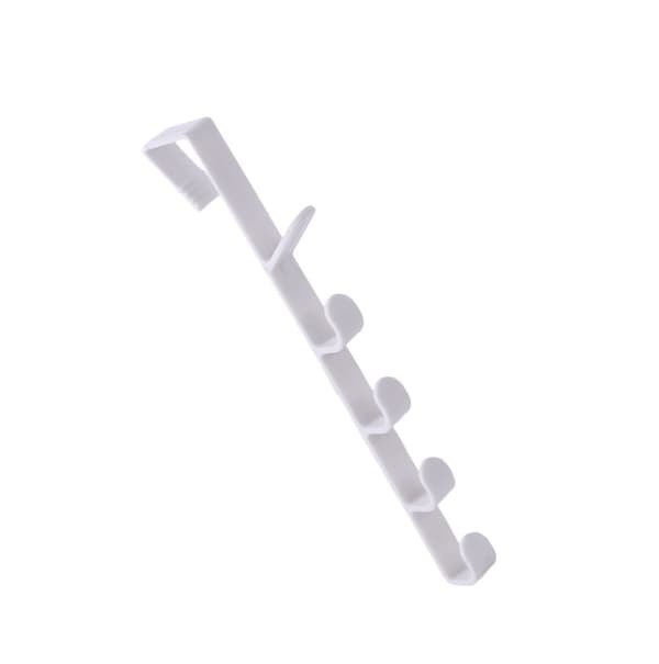 2-pack överdörrskrokar, platsbesparande förvaringslösning White White