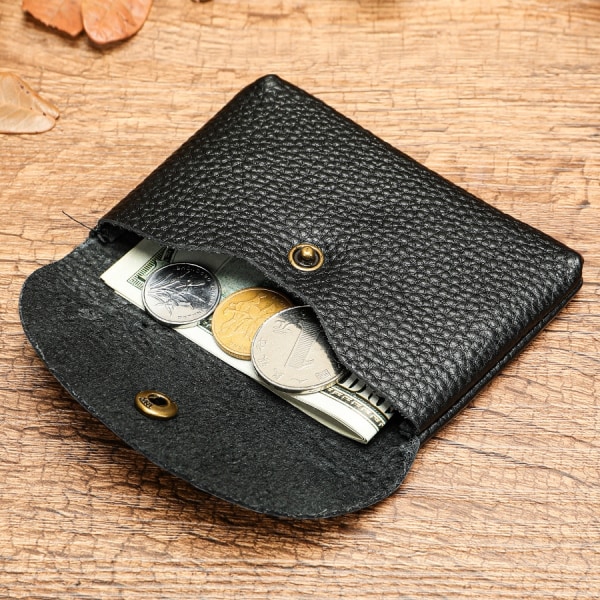 Mini kreditkortshållare myntplånbok Svart