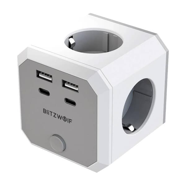 BlitzWolf BW-EC2 8-in-1 virtalähdekuutio (4xAC / 2 x USB-A / 2 x USB-C)