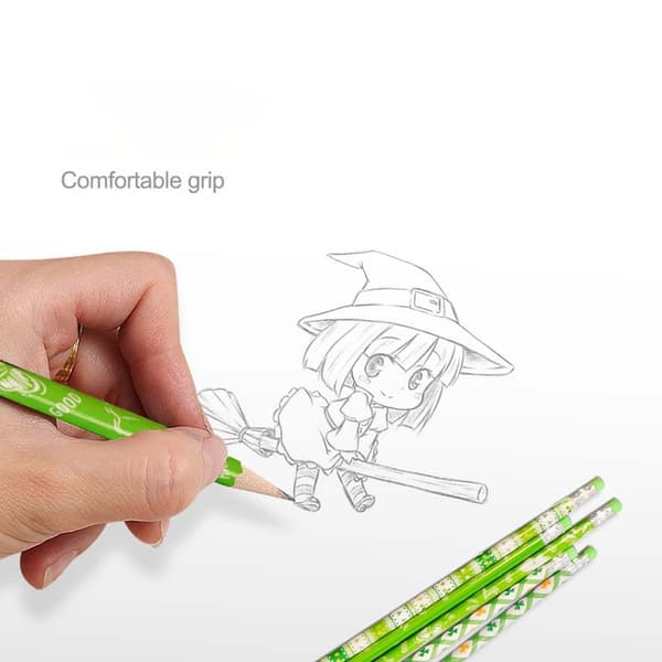Clover Cartoon Trä HB Pennor - 12-pack för Skrivning, Ritning & Skissning