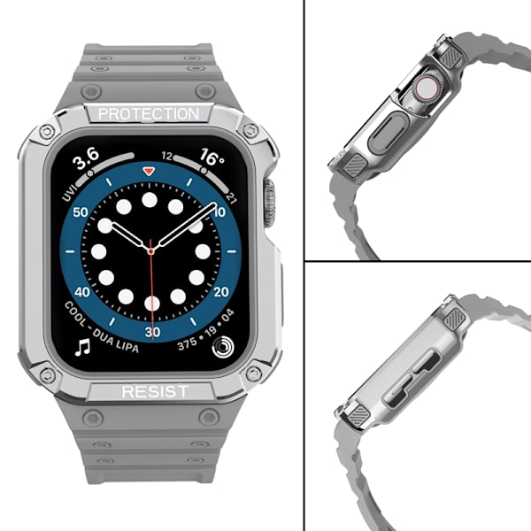 Klockarmband PC/TPU Svart  Apple Watch 1-7 Gen 42/44/45 mm Apple Watch 1-7 Gen 42/44/45 mm Flerfärgad