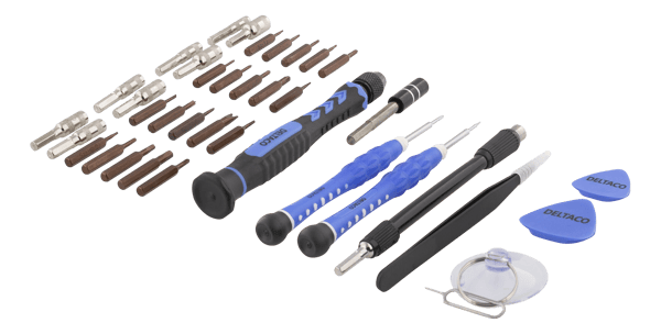 Smartphone Repair Kit, 38 pcs, Precision CRV, blue