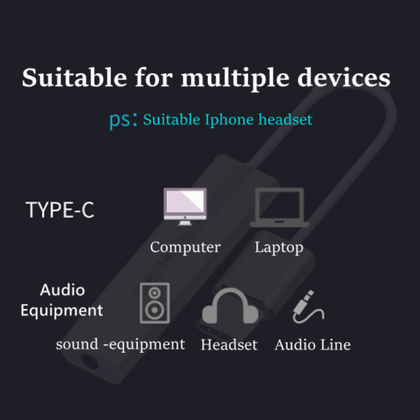 Externt ljudkort USB 2.0 till 3.5 mm adapter