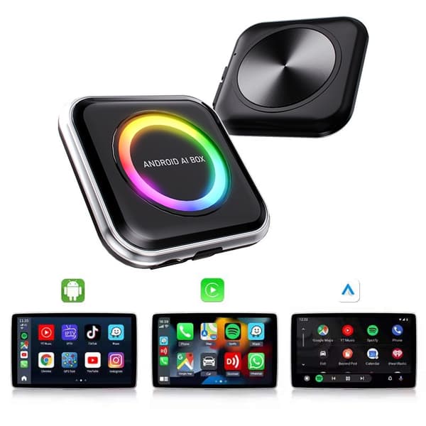 Smart Box Bil Trådløs CarPlay Adapter 4G+64G - Gør Kablet CarPlay til Trådløst Android 13 System