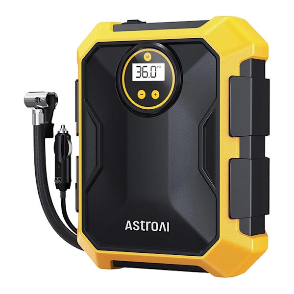AstroAI CZK-3674 12V DC 100PSI ilmakompressori (keltainen)