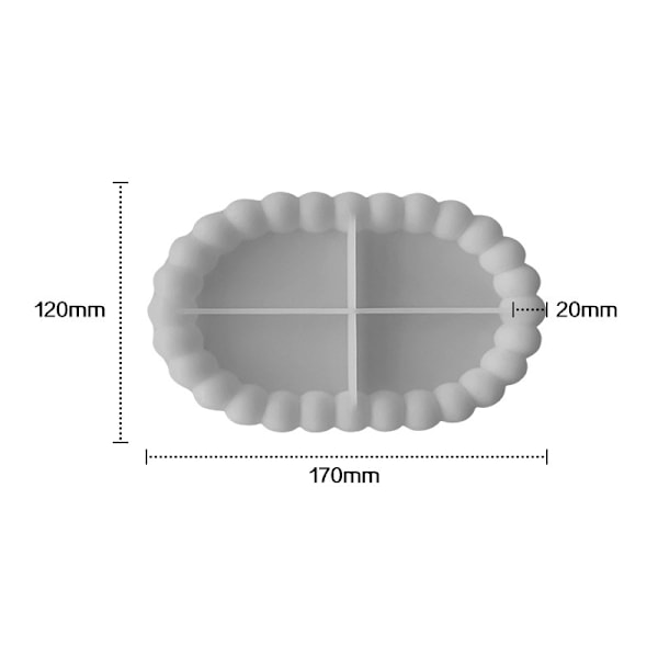 Oval Coaster Mold - Silikonhartsform för DIY-hantverk (J-220)