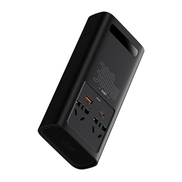 Power Inverter Baseus 300W (220V CN/EU) (svart)