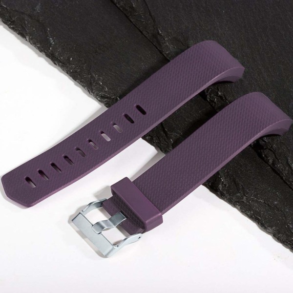 INF Fitbit Charge 2 armband silikon 3-pack (S) Svart/Blå/Lila