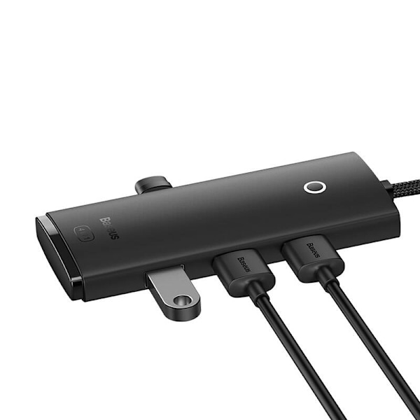 Baseus Lite Series Hub 4in1 USB-C till 4x USB 3.0 + USB-C, 25cm (svart)