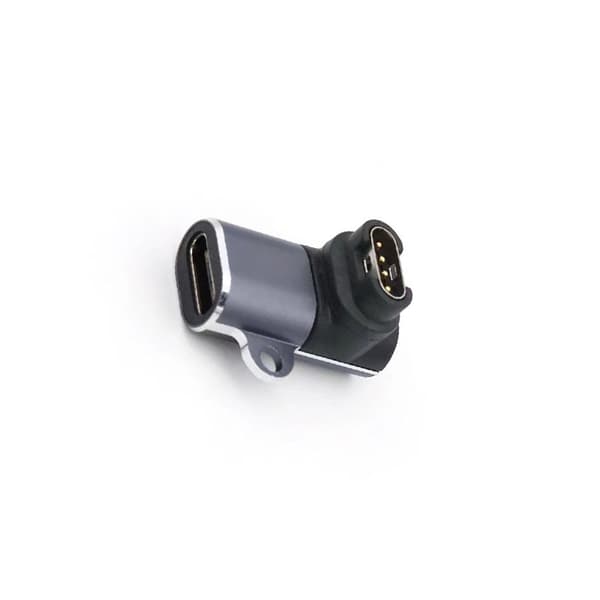 Lightning till Garmin Klocka Adapter - Vertikal Böjd Design, 2-pack - Kompatibel med Fenix, Forerunner, Approach och Vivoactive