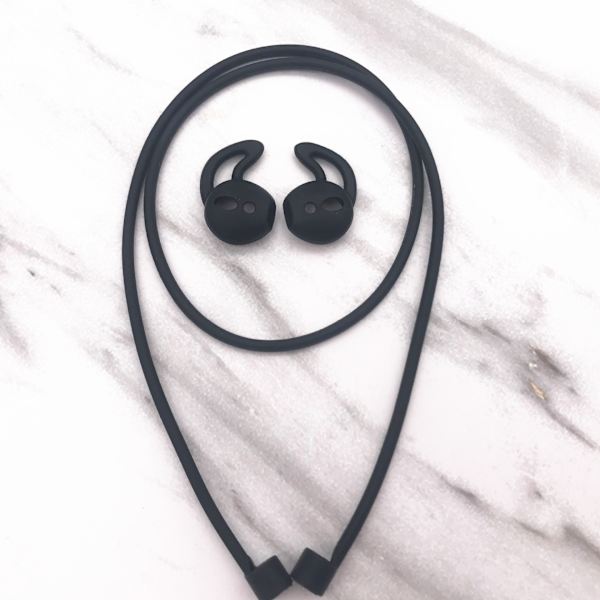 Skyddande silikonremset för Airpods-fodral Svart