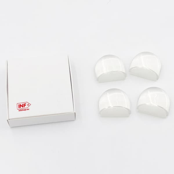 Rund självhäftande dörrstopp 4-pack Transparent Transparent