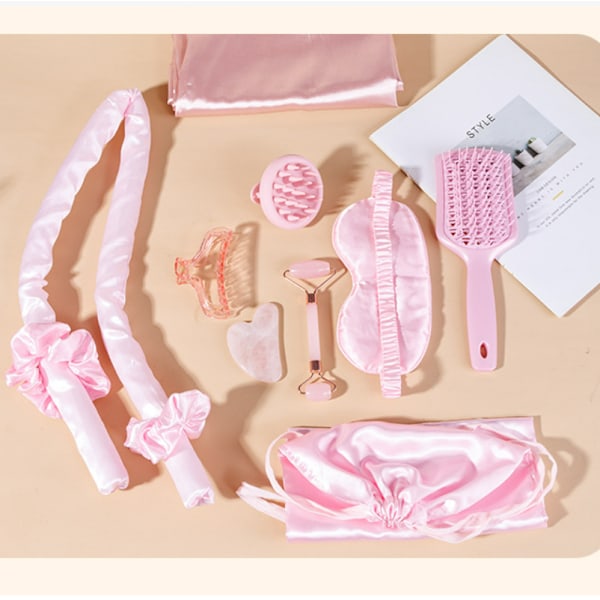 Hårvårdsset Rosa, Portabelt & Komplett 11-pack