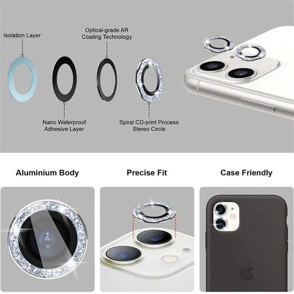 Kamerabeskyttelse 2-pak Blue iPhone 13/13 Mini Blue