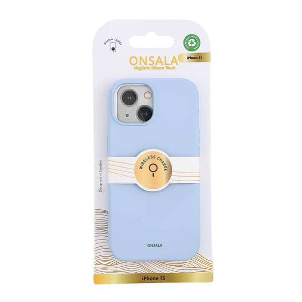 Mobilskal Silikon MagSeries Light Blue - iPhone 15