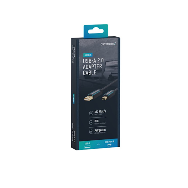 Adapterkabel från USB A till USB Mini B 2.0