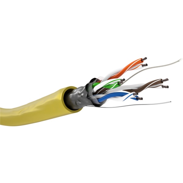 CAT 5e Nätverkskabel, F/UTP, 100 m, gul