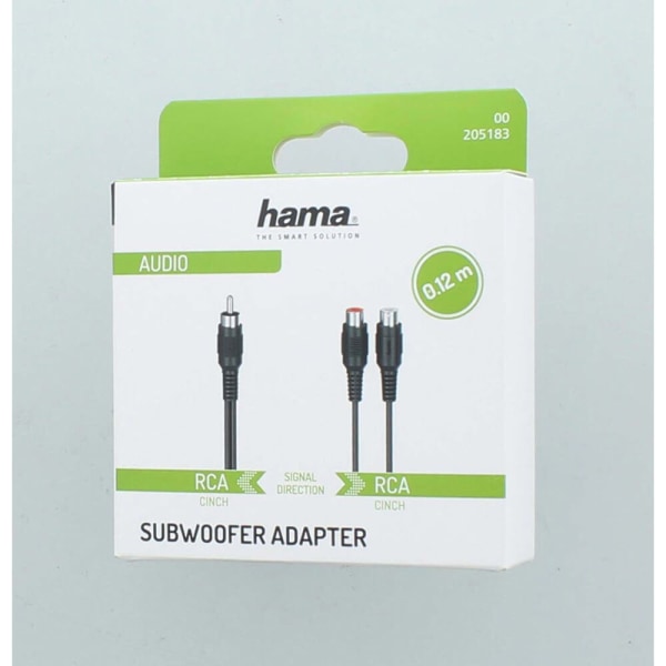 Adapter Audio Subwoofer RCA-kontakt till 2x RCA-uttag