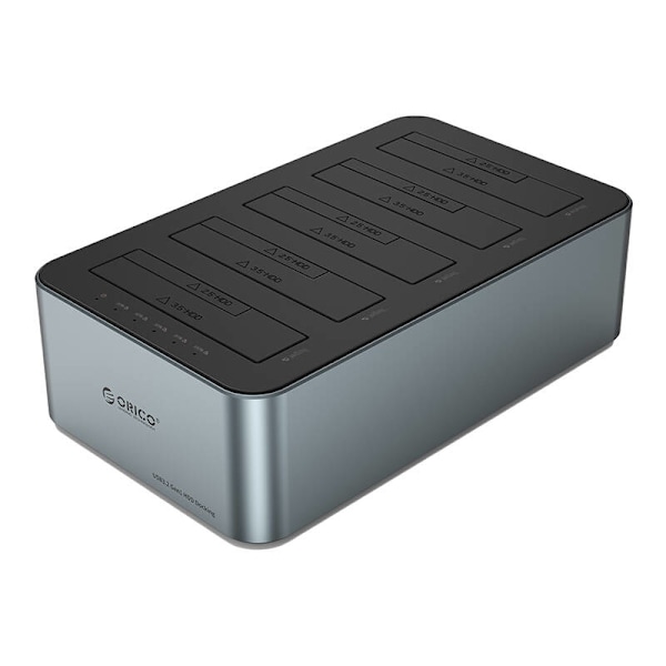 Orico dockningsstation för 2,5" / 3,5" HDD / SSD, 5Gbps, USB-C till USB-C/A med kloningsfunktion (svart)
