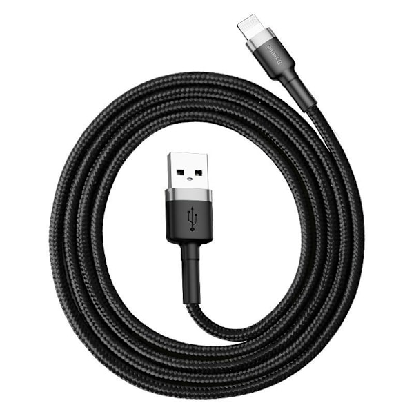 Baseus Cafule USB Lightning-kabel 1,5A 2m (grå+svart)