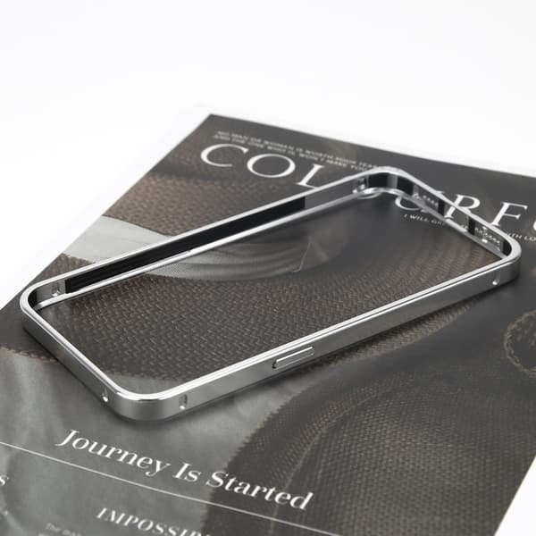 Aluminiumslegering Bumper Case til iPhone 15 Pro Max Silver Silver