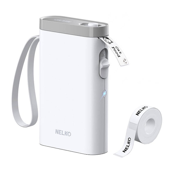 Nelko P21 termisk etiketprinter (hvid)