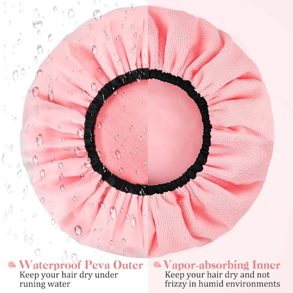 Justerbar badmössa med frottéfoder Pink Pink