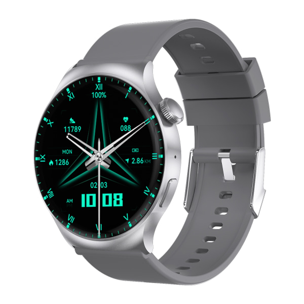 Smart ur med puls, søvnmonitor, sportstilstande, IP68 Sølv