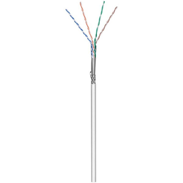 CAT 5e nätverkskabel, SF/UTP, grå