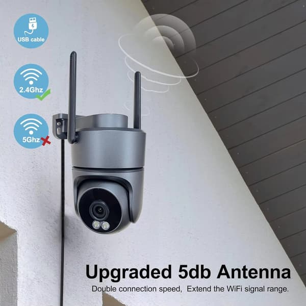 ICSEE App 3MP Smart WiFi Panorering Tilt Säkerhetskamera med Molnlagring och Människspårning 128 128